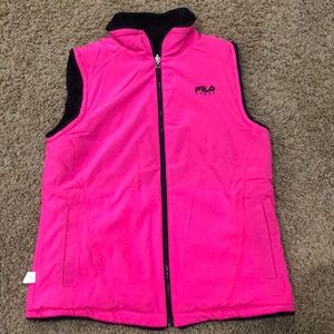 Reversible fleece lined Fila vest, size M, nwot!